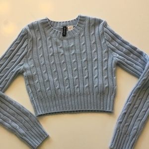 Divided Cropped Sweater